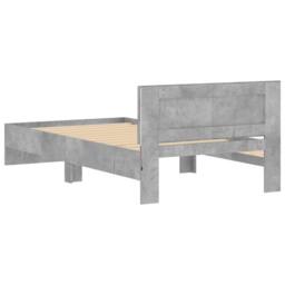 Berkfield Home Bed Frame without Mattress with LED Lights Concrete Grey 100x200 cm - thumbnail 9