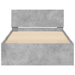 Berkfield Home Bed Frame without Mattress with LED Lights Concrete Grey 100x200 cm - thumbnail 7