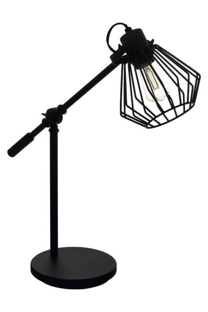 Eglo Tabillano 1 Metal Adjustable Table Lamp in Black - image 1