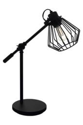 Eglo Tabillano 1 Metal Adjustable Table Lamp in Black - thumbnail 1
