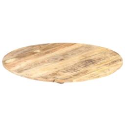 Berkfield Home Table Top Solid Mango Wood Round 15-16 mm 50 cm in Brown - thumbnail 7