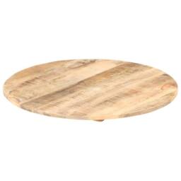 Berkfield Home Table Top Solid Mango Wood Round 15-16 mm 50 cm in Brown - thumbnail 4