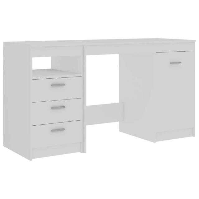 Berkfield Home Desk White 140x50x76 cm Engineered Wood - Size: 140 x 50 x 76 cm - image 1