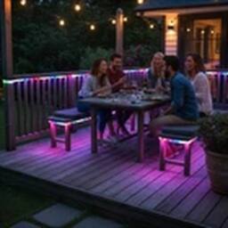 EONLION 1PCS LED Strip Lights 5M RGB 5050 Colour Changing Tape in Black - thumbnail 4
