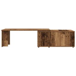Berkfield Home Coffee Table Old Wood 150x50x35 cm Engineered Wood in Brown - Size: 150 x 50 x 35 cm - thumbnail 4