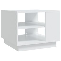 Berkfield Home Coffee Table White 55x55x43 cm Engineered Wood - Size: 55 x 55 x 43 cm - thumbnail 2