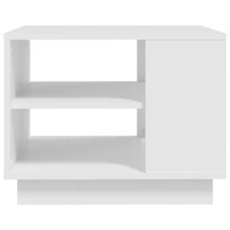 Berkfield Home Coffee Table White 55x55x43 cm Engineered Wood - Size: 55 x 55 x 43 cm - thumbnail 5
