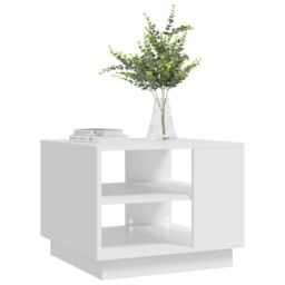 Berkfield Home Coffee Table White 55x55x43 cm Engineered Wood - Size: 55 x 55 x 43 cm - thumbnail 4
