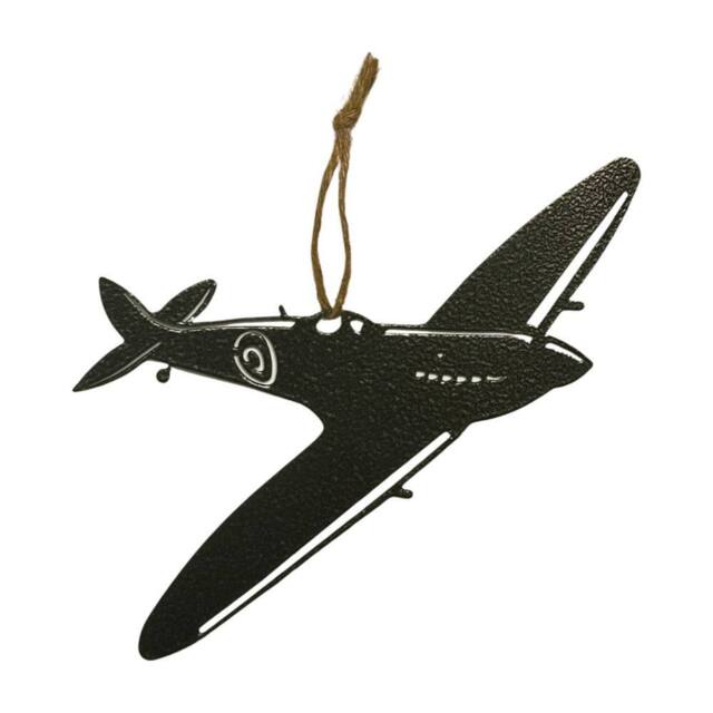 Poppyforge Hanging Spitfire Garden Art - W23 x H18 cm in Silver - image 1