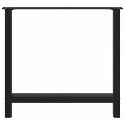 Berkfield Home Coffee Table Legs Black 2 pcs 80x(72-73) cm Steel - thumbnail 5