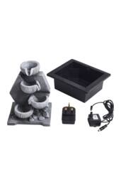 ExtraStar Garden Resin Fountain Water Feature LED Light in Grey - thumbnail 5