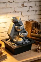 ExtraStar Garden Resin Fountain Water Feature LED Light in Grey - thumbnail 3