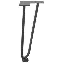 Berkfield Home Hairpin Table Legs 4 pcs Anthracite 30 cm Solid Steel in Charcoal - thumbnail 6