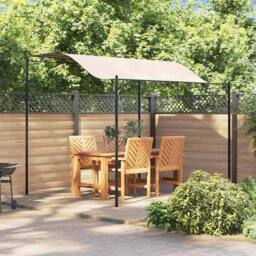 Berkfield Home Gazebo Fabric Cream White in Beige - thumbnail 2