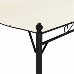 Berkfield Home Gazebo Fabric Cream White in Beige - thumbnail 8