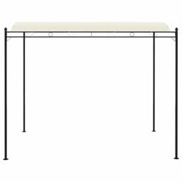 Berkfield Home Gazebo Fabric Cream White in Beige - thumbnail 5