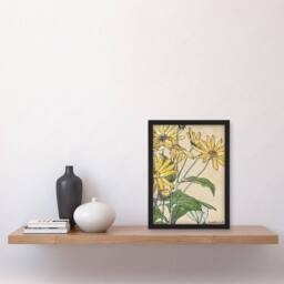 Artery8 Hannah Borger Overbeck Framed Wall Art Print Sunflowers Watercolour in Orange - Size: A4 - thumbnail 2