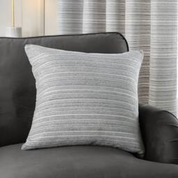 Paoletti Jupiter Chenille Jacquard Cushion in Silver - Size: 50 cm x 50 cm - thumbnail 1