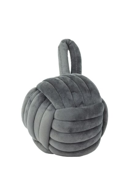 Furn Knot Entwined Velvet Novelty Door Stop in Charcoal - image 1