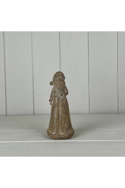 KDMD Natural Santa Ornament in Brown - image 1
