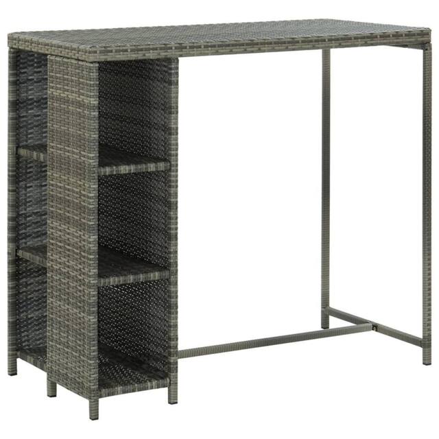 Berkfield Home 5 Piece Garden Bar Set with Cushions Poly Rattan Grey - image 1