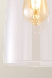 ValueLights Kira Glass Cloche Dome 3 Drop Bar Diner Ceiling Pendant Light & Bulbs in Bronze - thumbnail 4