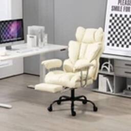 EONLION Heavy Duty Office Chair Ergonomic Recliner Chair Beige - thumbnail 4