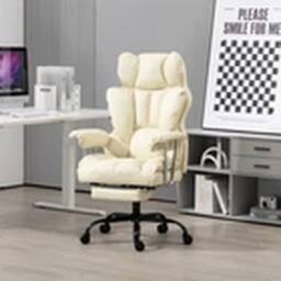 EONLION Heavy Duty Office Chair Ergonomic Recliner Chair Beige - thumbnail 3