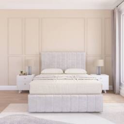 "Sloomy California Divan Bed Base Slate Naples 4 Drawers 12"" Footboard & 54"" Floor Standing Headboard in Silver - Size: Super King" - thumbnail 2