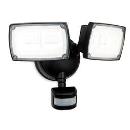 Netlighting Reflex LED Security 2 Light Wall with PIR Black IP54