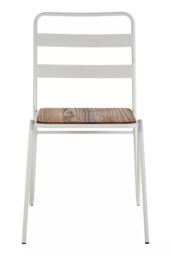 Orsina Metal Chair, Ready To Enjoy Metal Outdoor Chair, Effortless Cleaning Metal Chair, Versatile Small Chair in White