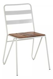 Orsina Metal Chair, Ready To Enjoy Metal Outdoor Chair, Effortless Cleaning Metal Chair, Versatile Small Chair in White - thumbnail 2