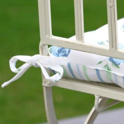 Set of 2 Vintage Style Floral Indoor Outdoor Chair Seat Pad Garden Cushions (L)40cm x (W)40cm - thumbnail 4