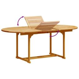 Berkfield Home 5 Piece Garden Dining Set Solid Wood Acacia & Textilene in Brown - thumbnail 5