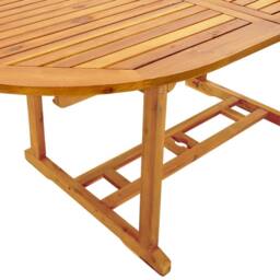 Berkfield Home 5 Piece Garden Dining Set Solid Wood Acacia & Textilene in Brown - thumbnail 8