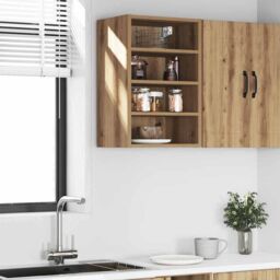 Berkfield Home Hanging Cabinet Artisan Oak 40x29.5x60 cm Engineered Wood in Brown - thumbnail 3