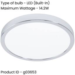 Loops Stylish Chrome LED Ceiling Light - 27cm Semi-Flush Fixture for Indoor in Metallics - thumbnail 2