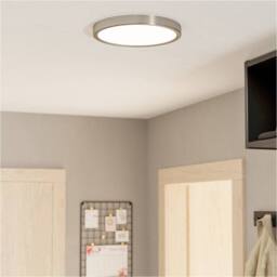 Loops Stylish Chrome LED Ceiling Light - 27cm Semi-Flush Fixture for Indoor in Metallics - thumbnail 3