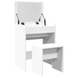 EONLION Dressing Table with Stool White - Size: 100 cm - thumbnail 5