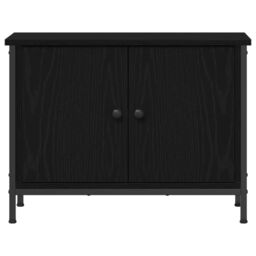 Berkfield Home Black Oak TV Stand Black Oak Engineered wood 60 x 35 x 45 cm - thumbnail 6