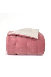 CHRISTY Luxury Quilted Velvet 'Jaipur' Throw in Dark Pink - Size: 140 cm x 200 cm - thumbnail 3