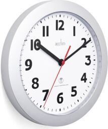 Acctim Parona Wall Clock Radio Controlled 23cm in Silver - thumbnail 4