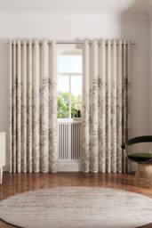 Ted Baker 'Rhapsody' Cotton Lined Curtains in Cream - Size: 168 cm width x 183 cm drop - thumbnail 4
