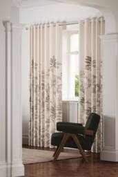 Ted Baker 'Rhapsody' Cotton Lined Curtains in Cream - Size: 168 cm width x 183 cm drop - thumbnail 5