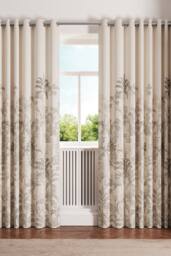 Ted Baker 'Rhapsody' Cotton Lined Curtains in Cream - Size: 168 cm width x 183 cm drop