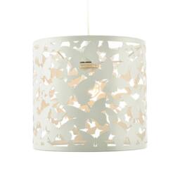 Happy Homewares Unique Butterfly Themed Pendant Ceiling Light Shade in Gloss White - thumbnail 3