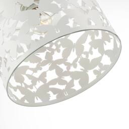 Happy Homewares Unique Butterfly Themed Pendant Ceiling Light Shade in Gloss White - thumbnail 5