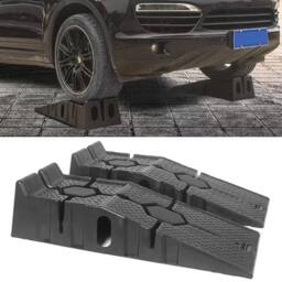 FLAVORA 2X Heavy Duty 5 Ton 2.5+2.5 Ton Plastic Car Ramp Lifting in Black - Size: 10000mm x 520mm - thumbnail 4