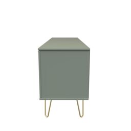 Ready Assembled 2 U Fuji 2 Door 1 Drawer Wide TV Unit (Ready Assembled) in Pale Green - thumbnail 2