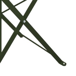 Berkfield Home Outdoor Chairs Dark green Metal Medium Foldable Patio Chair - thumbnail 8
